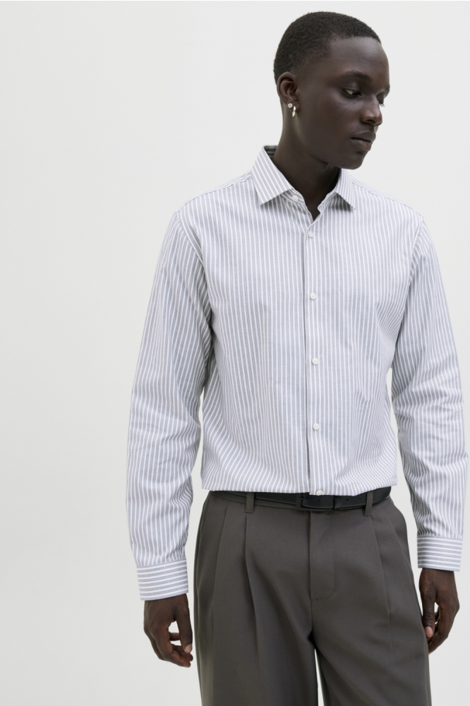 JPRBLAPARKER SHIRT L/S NOOS 12227385 BRIGHT WHITE/SLIM FIT